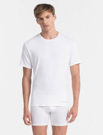Pack 2 Crew Neck T-Shirts 100% Cotton Λευκό (2 τεμάχια)