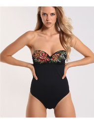 Μαγιο Ολόσωμο Strapless, Allbody MAΥΡΟ