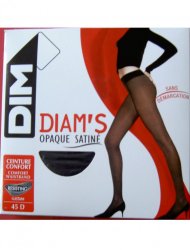 Καλσόν 45 Den Diam's Opaque Satine France Μαύρο-Noir