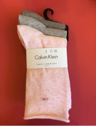 3 Pair Socks 3PK Roll Top Γκρί-Ρόζ-Ανθρακί