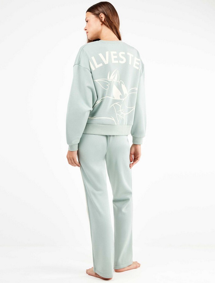 Σετ Πιτζάμα Sylvester με U-Neck
