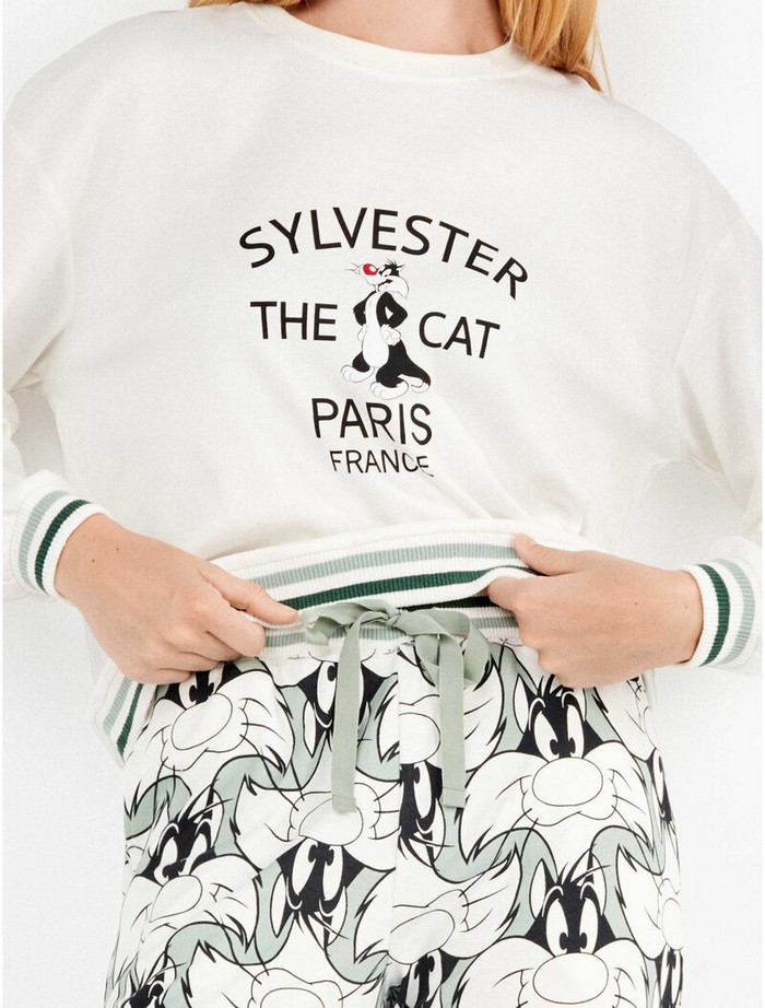 Σετ Πιτζάμα Sylvester με U-Neck