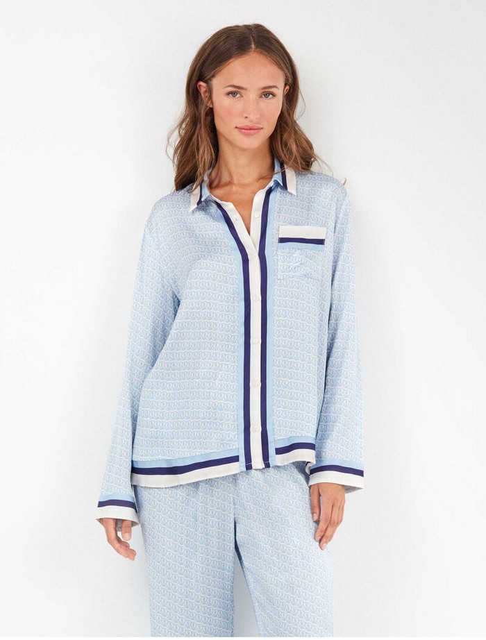 Σετ Πιτζάμα Satin με Κουμπιά