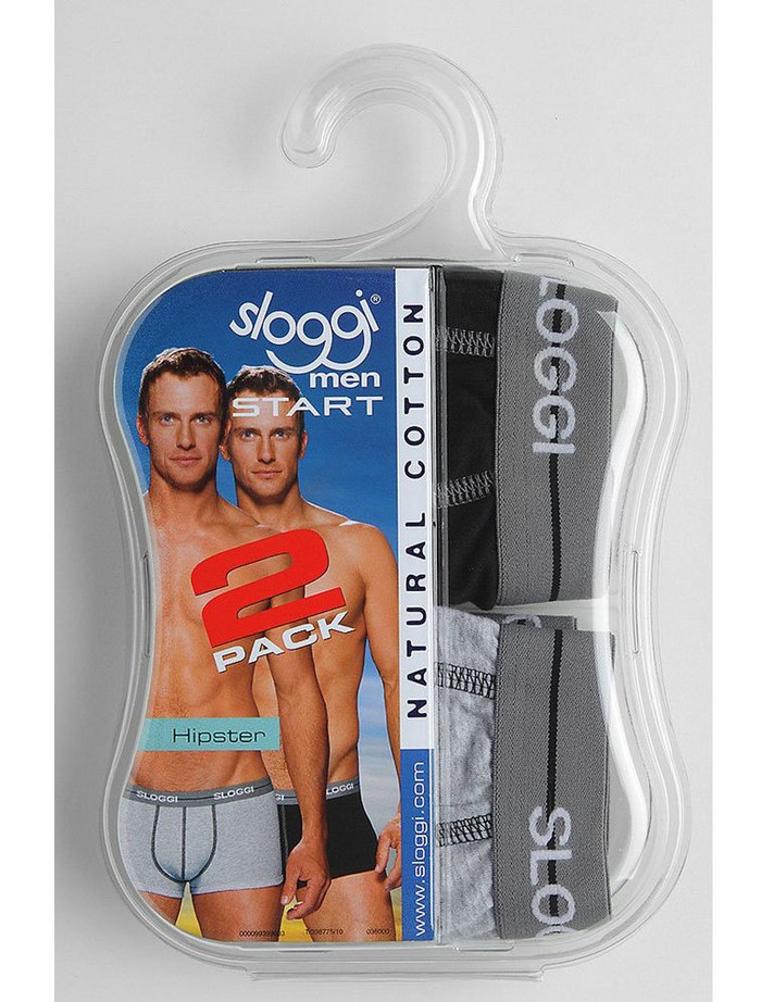 Boxer (2 Τεμάχια) Start Hip C 2 P Μαύρο-Γκρί