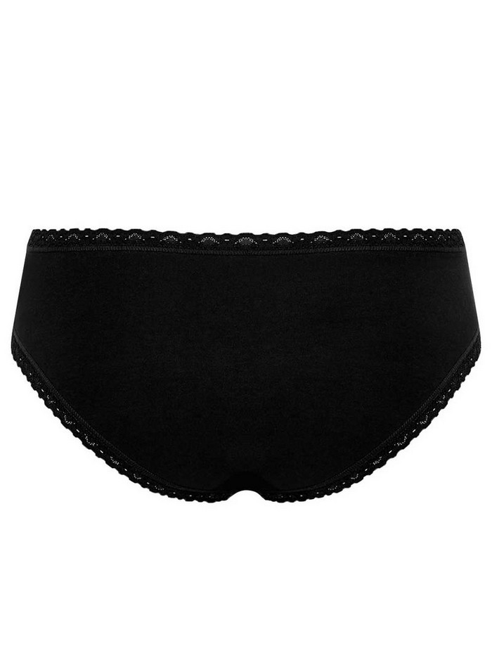 24/7 Cotton Lace Hipster Μαύρο