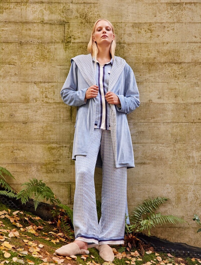 Σετ Πιτζάμα Satin με Κουμπιά