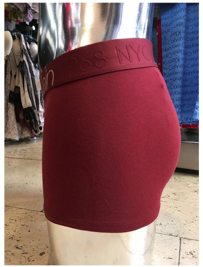 Boxer Trunk Shorty Cotton Μπορντό