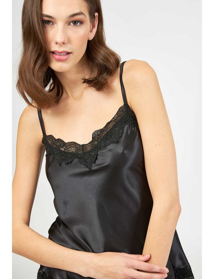 Σετ Baby Doll Satin Μαύρο