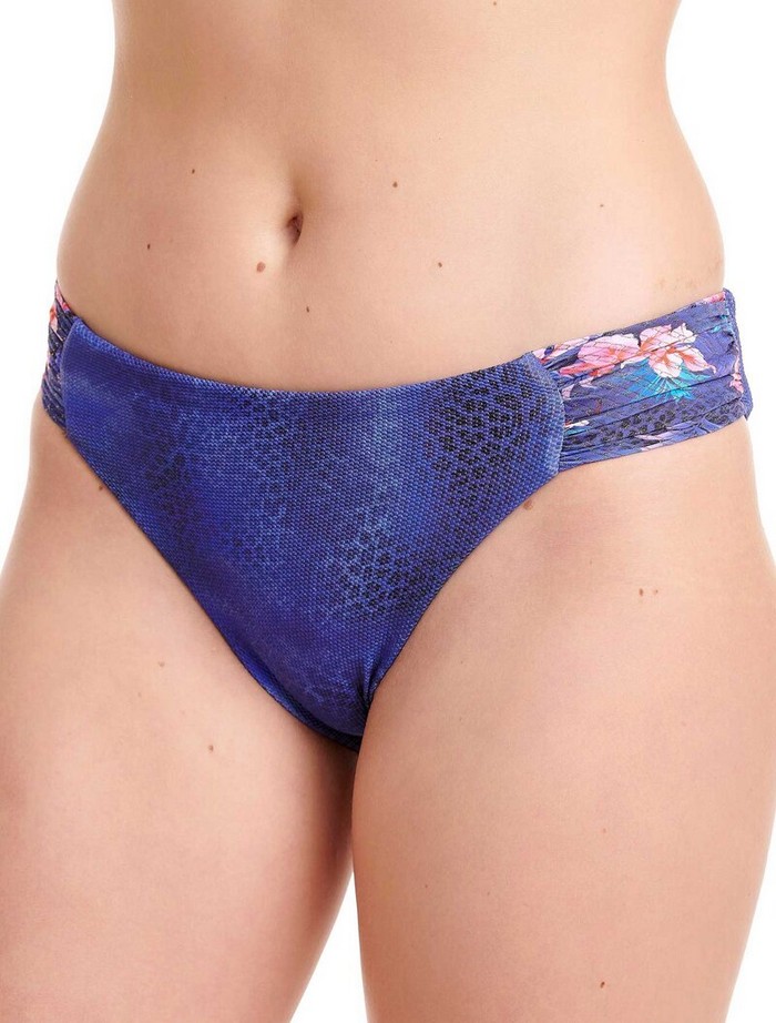 Μαγιό με Μπανέλα Ενισχυμένο CUP-D & Slip Brief Φαρδύ Palm Rose