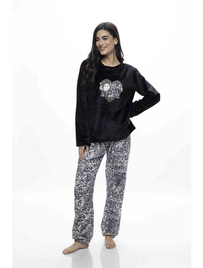 Σετ Πιτζάμα με U-Neck Fleece