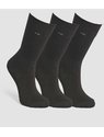 3 pair socks roll top Μαύρο