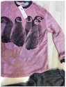 Σετ Πιτζάμα U-Neck Fleece Penguins 100% Polyester