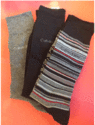 Pack 3 Pair Socks Stripe Gift Box Μαύρο-Γκρί-Ριγέ