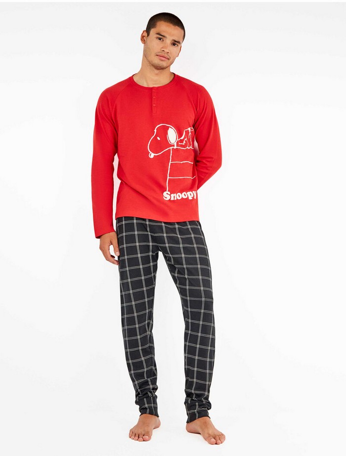 Gisela Σετ Πιτζάμα Snoopy με Κουμπάκια