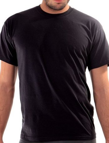 T-SHIRT NO SEAMS 100% COTTON MAΥΡΟ