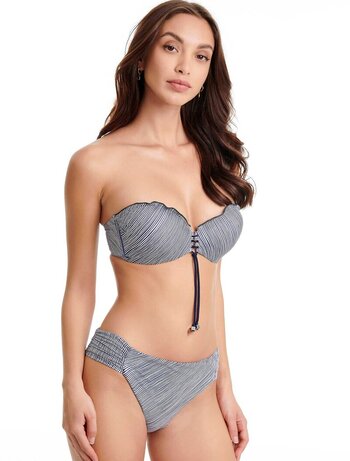 Μαγιό Strapless Navy & Slip Brief Φαρδύ