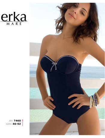 Μαγιό Ολόσωμο Strapless με Μπανέλα