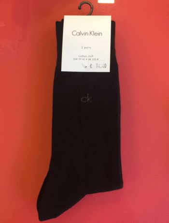 Pack 2 Pair Socks 2PK Casual Flat Μαύρο