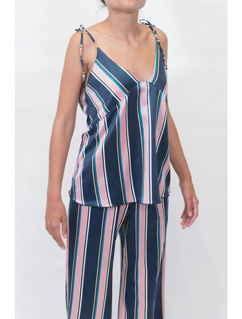Homewear Σετ με Τιράντα & Long Pants Satin