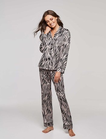 Homewear Set Satin με Κουμπιά
