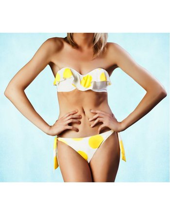 Μαγιό Strapless με Βολάν Top KΕΡΑΣΙ