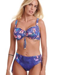Μαγιό με Μπανέλα CUP-F & Brief με Kορδόνι & Σούρα Palm Rose