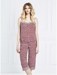 Homewear Σετ με Κάπρι & Κουμπιά 98% Viscose