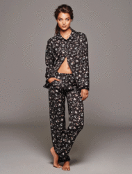 Homewear Set Satin με Κουμπιά 100% Polyester