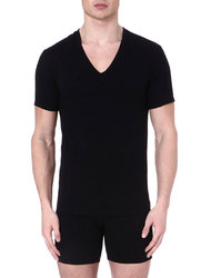 Pack 2 T-Shirts V-Neck CK One Μαύρο