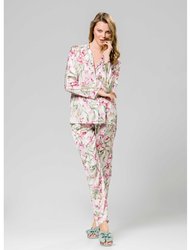 Σετ Πιτζάμα Satin σε Floral Print