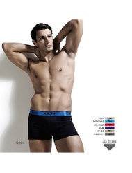 UNDERWEAR BOXER Mαύρο με Χρωματιστό Λάστιχο