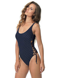 Μαγιό Ολόσωμο Δετό Χιαστί Navy Allbody