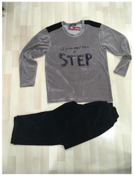 Σετ Πιτζάμα U-Neck άπο Βελούδο 80% Cotton