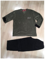 Σετ Πιτζάμα Βελούδο V-Neck 80% Cotton