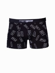 Pack 2 Boxers Mengear Letters Mαύρο/Γκρί (2 Τεμάχια)