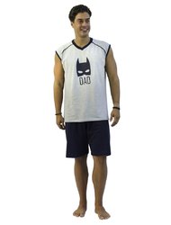 Σετ Πιτζάμα Αμάνικη V-Neck & Βερμούδα Batman