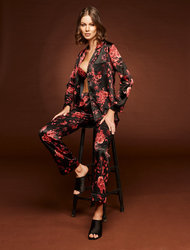 Homewear Set Satin με Κουμπιά 100% Polyester