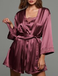 Robe Satin Mauve Grape