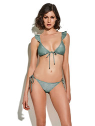 Σετ Μαγιό Frill Triangle Lurex, Top & Μαγιό Monokini Tanga Lurex, Bottom