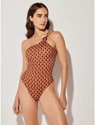 Μαγιό Ολόσωμο One Shoulder Κορμάκι Bodysuit