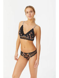 Σετ Τρίγωνο Bralette & Slip Bikini Mαύρο
