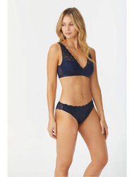 Σετ Σουτιέν Τρίγωνο & Slip Bikini Mπλέ